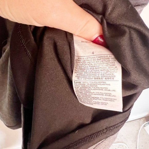 Banana Republic Women's Gray Bodycon Classic Office Short Sleeve Midi Dress Sz 4 - Picture 4 of 4